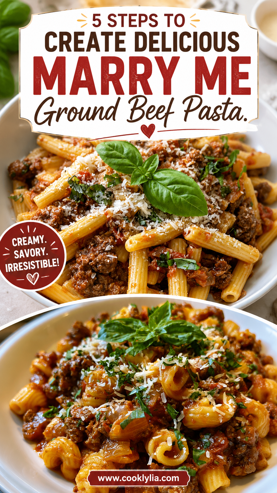 Marry Me Ground Beef Pasta