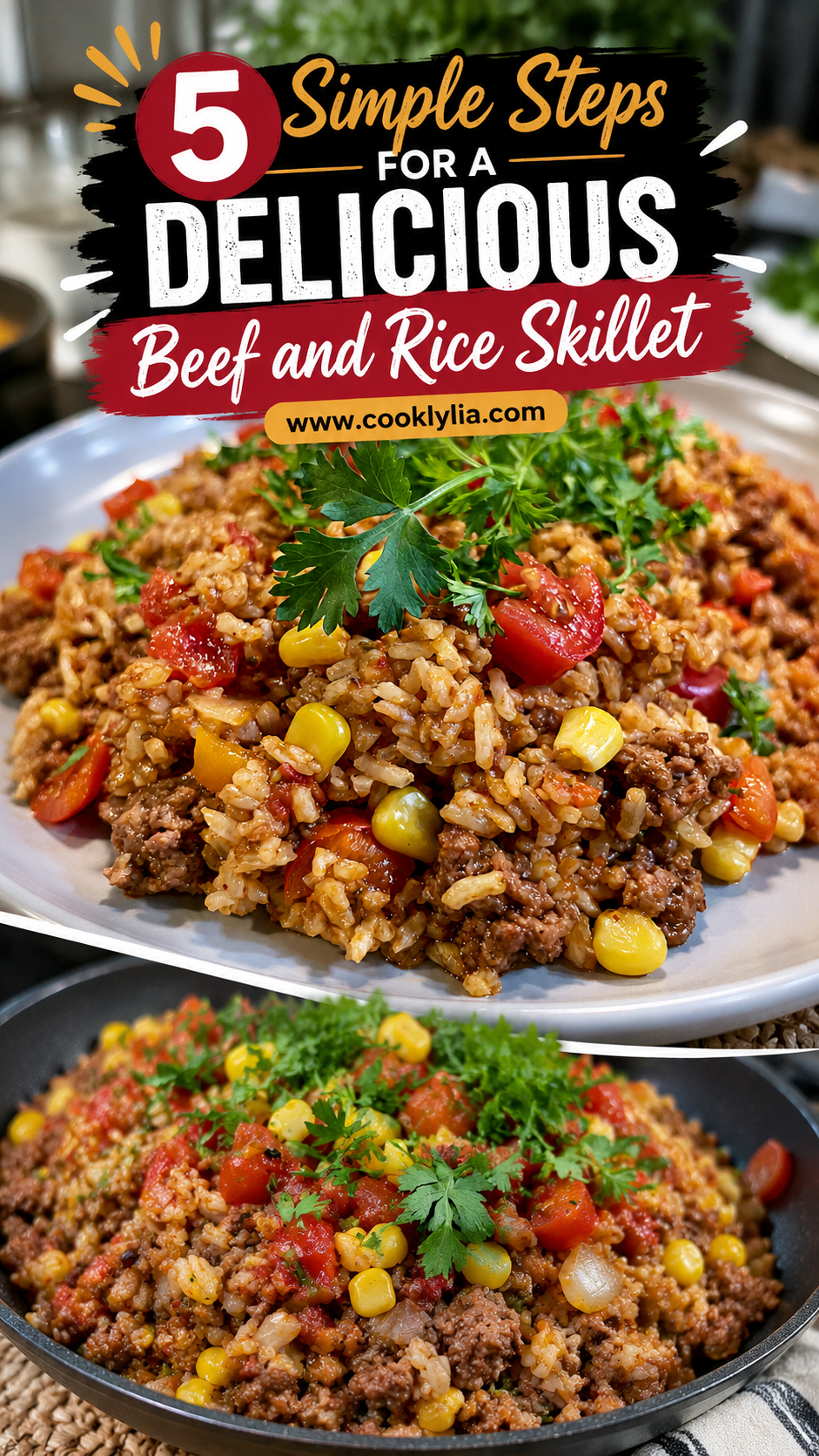 Mexican Beef and Rice Skillet