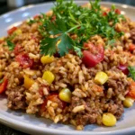 Mexican Beef and Rice Skillet