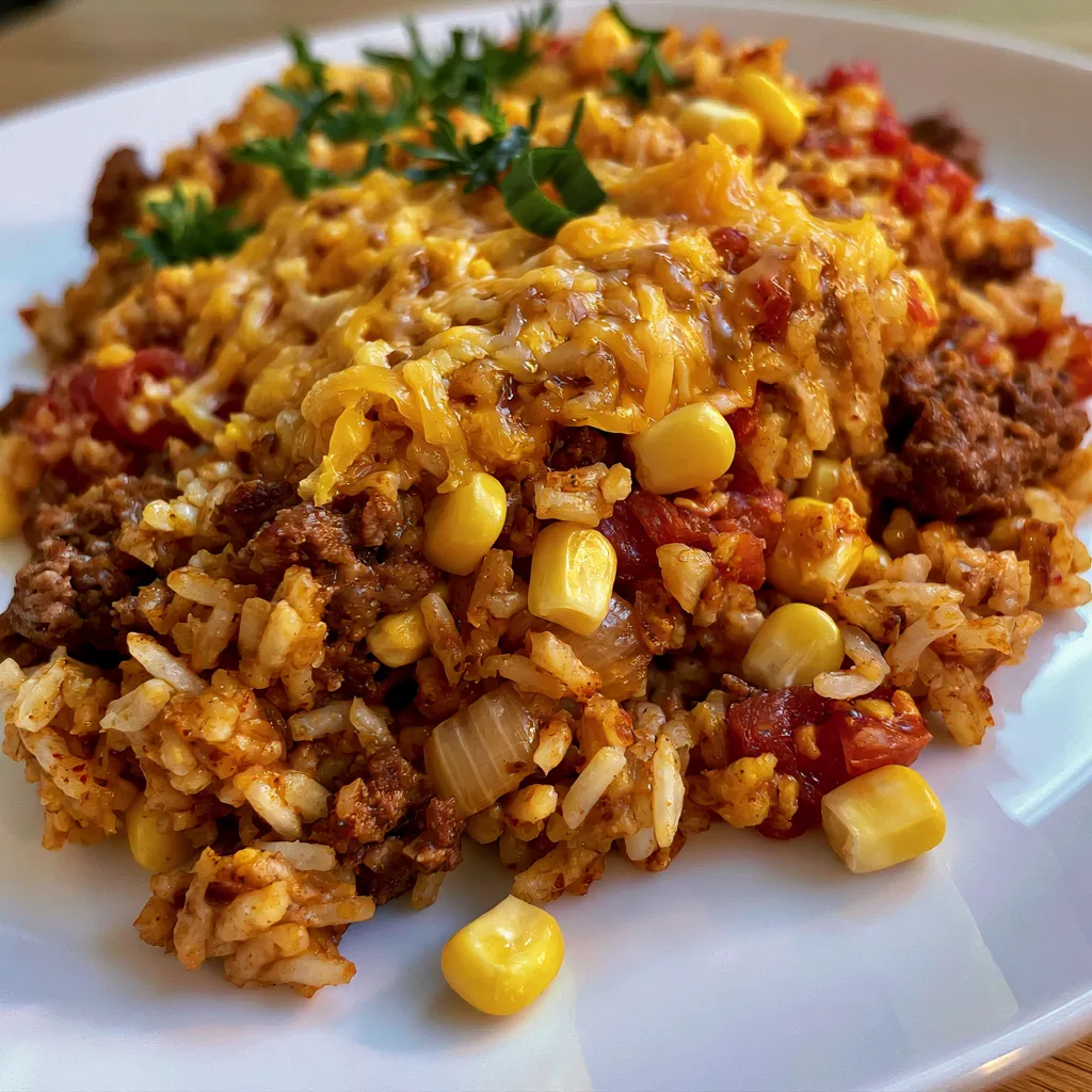 Mexican Beef and Rice Skillet