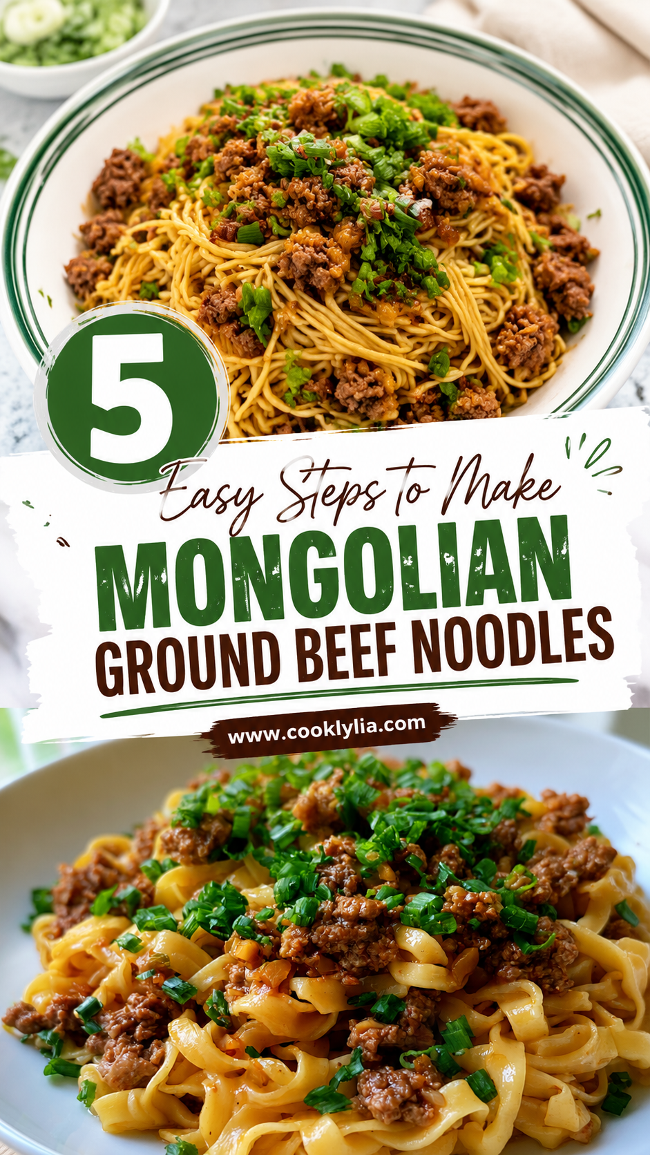 Mongolian Ground Beef Noodles