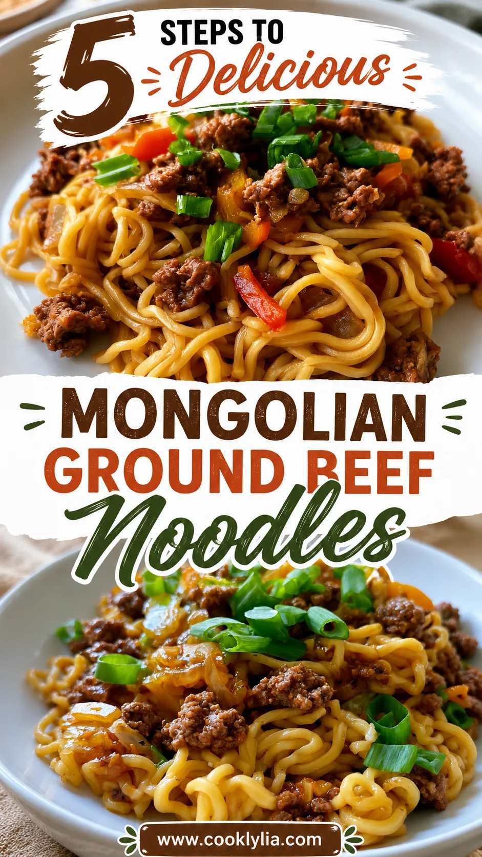 Mongolian Ground Beef Noodles