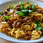 Mongolian Ground Beef Noodles