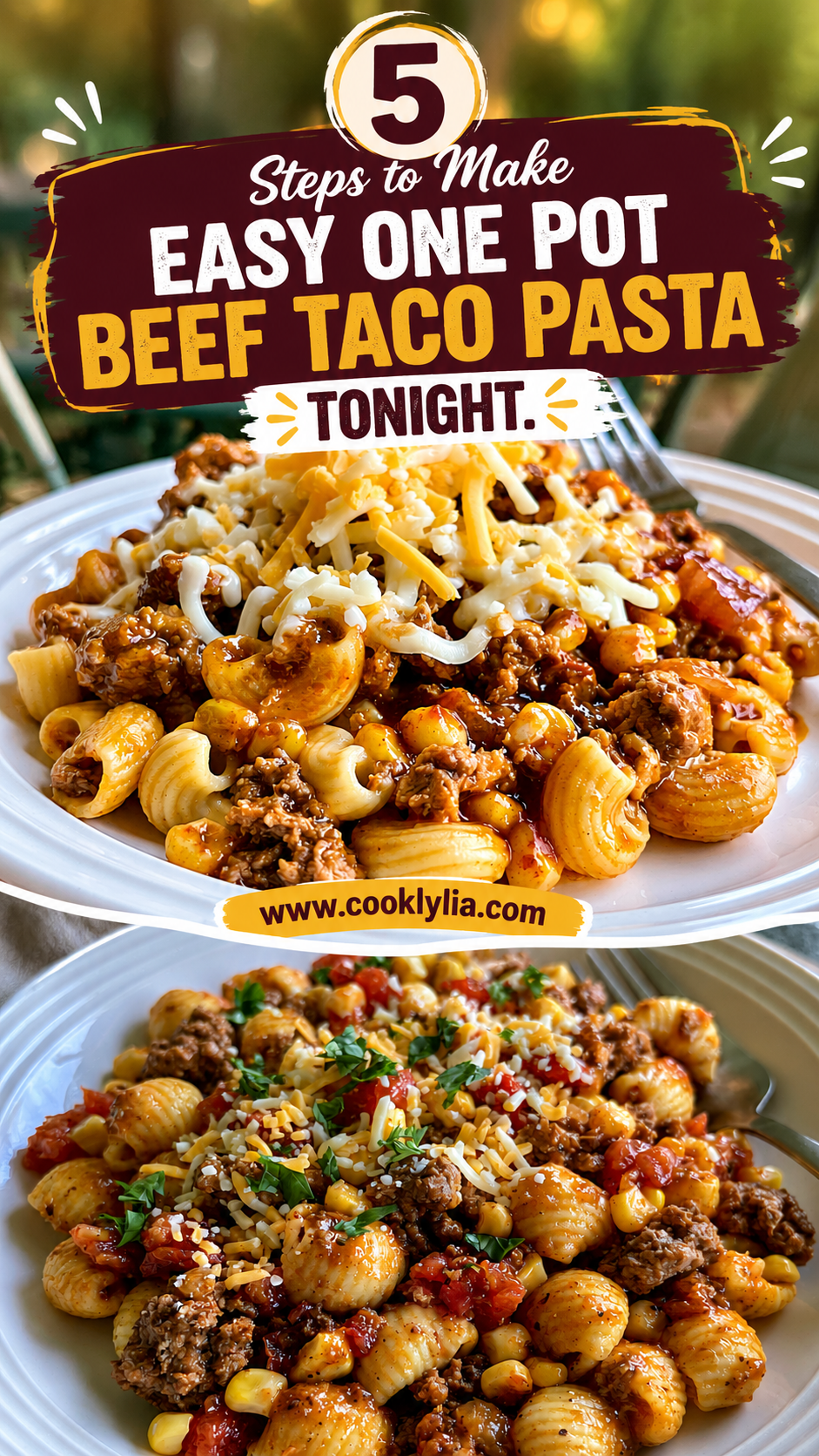 One Pot Beef Taco Pasta