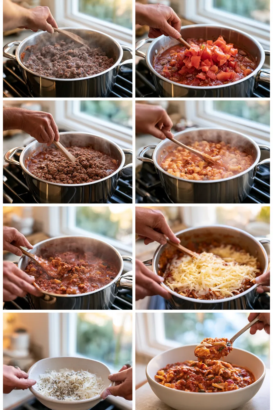 One-Pot Hamburger Helper Lasagna