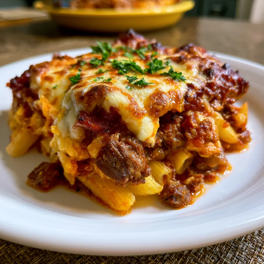 Smoked Beef Pasta Bake