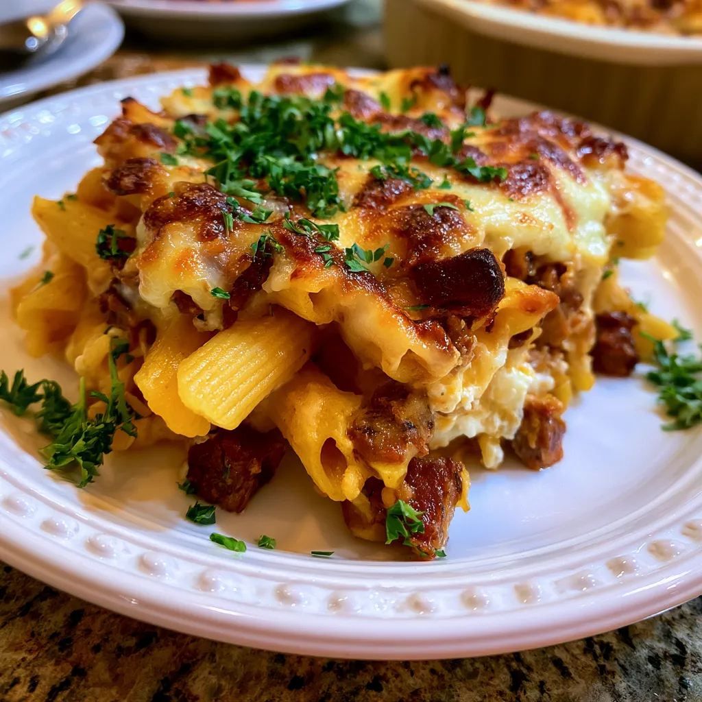 Smoked Beef Pasta Bake