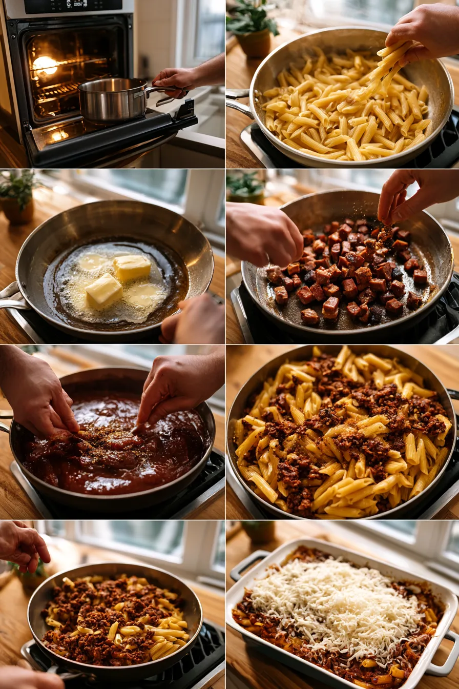 Smoked Beef Pasta Bake