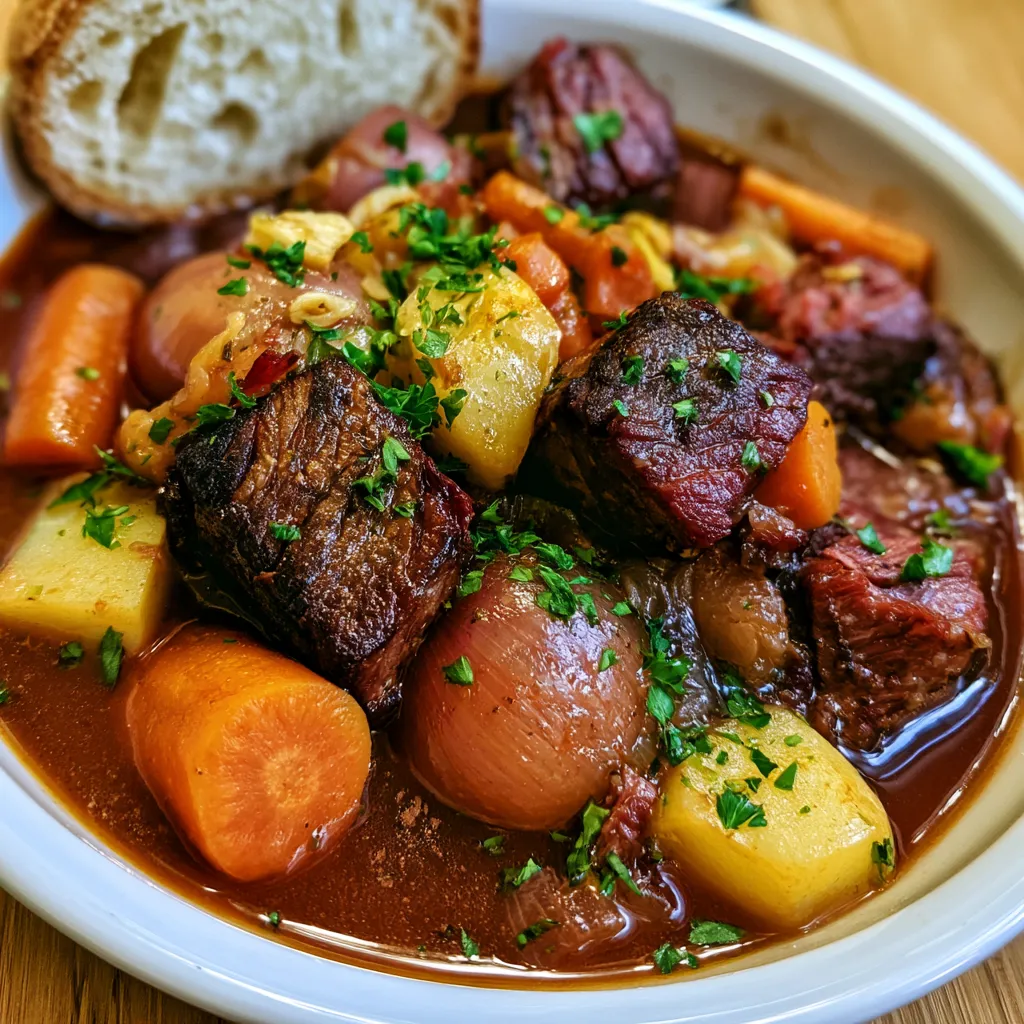 Smoked Beef and Grape Juice Stew
