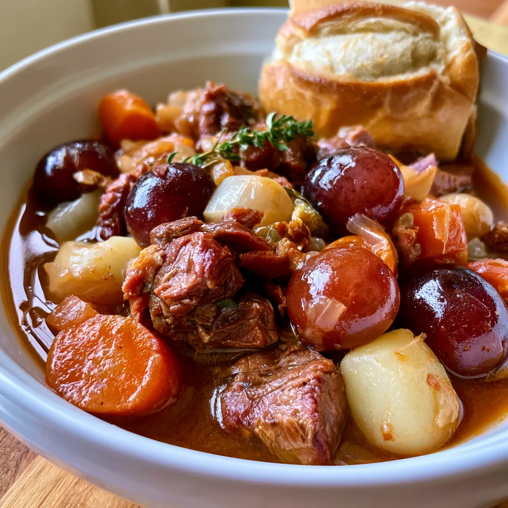 Smoked Beef and Grape Juice Stew
