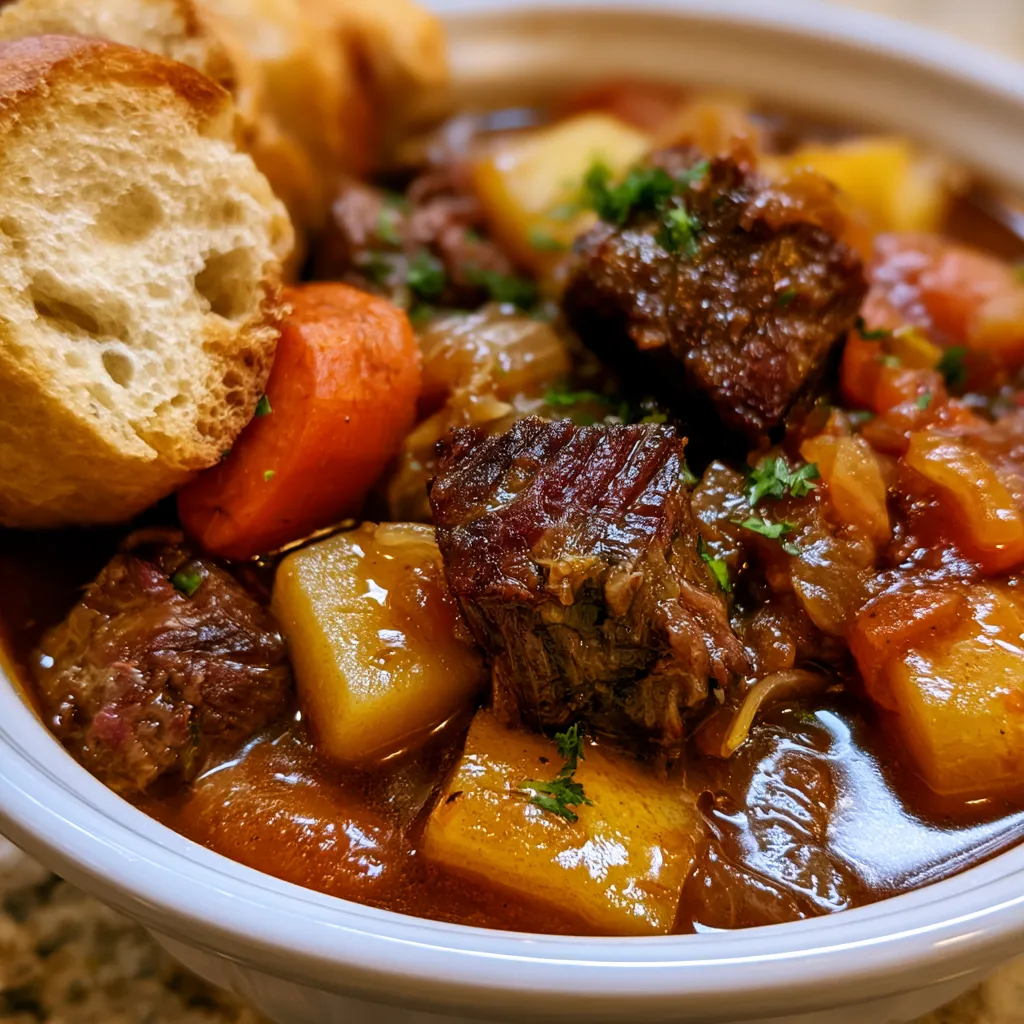 Smoked Beef and Grape Juice Stew