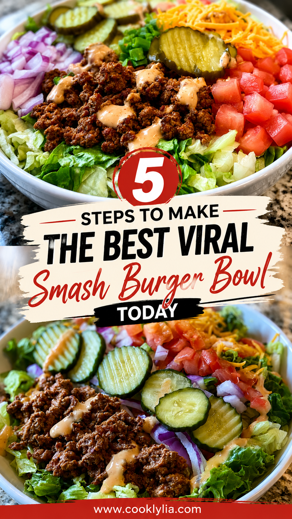 Viral Smash Burger Bowl