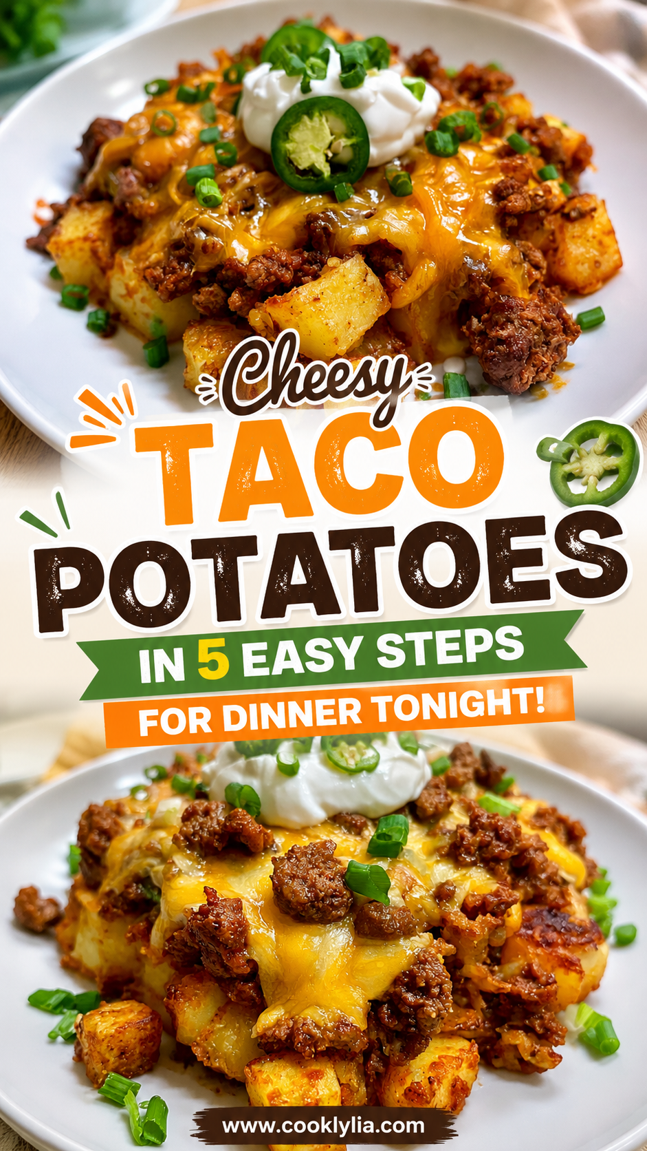 cheesy taco potatoes