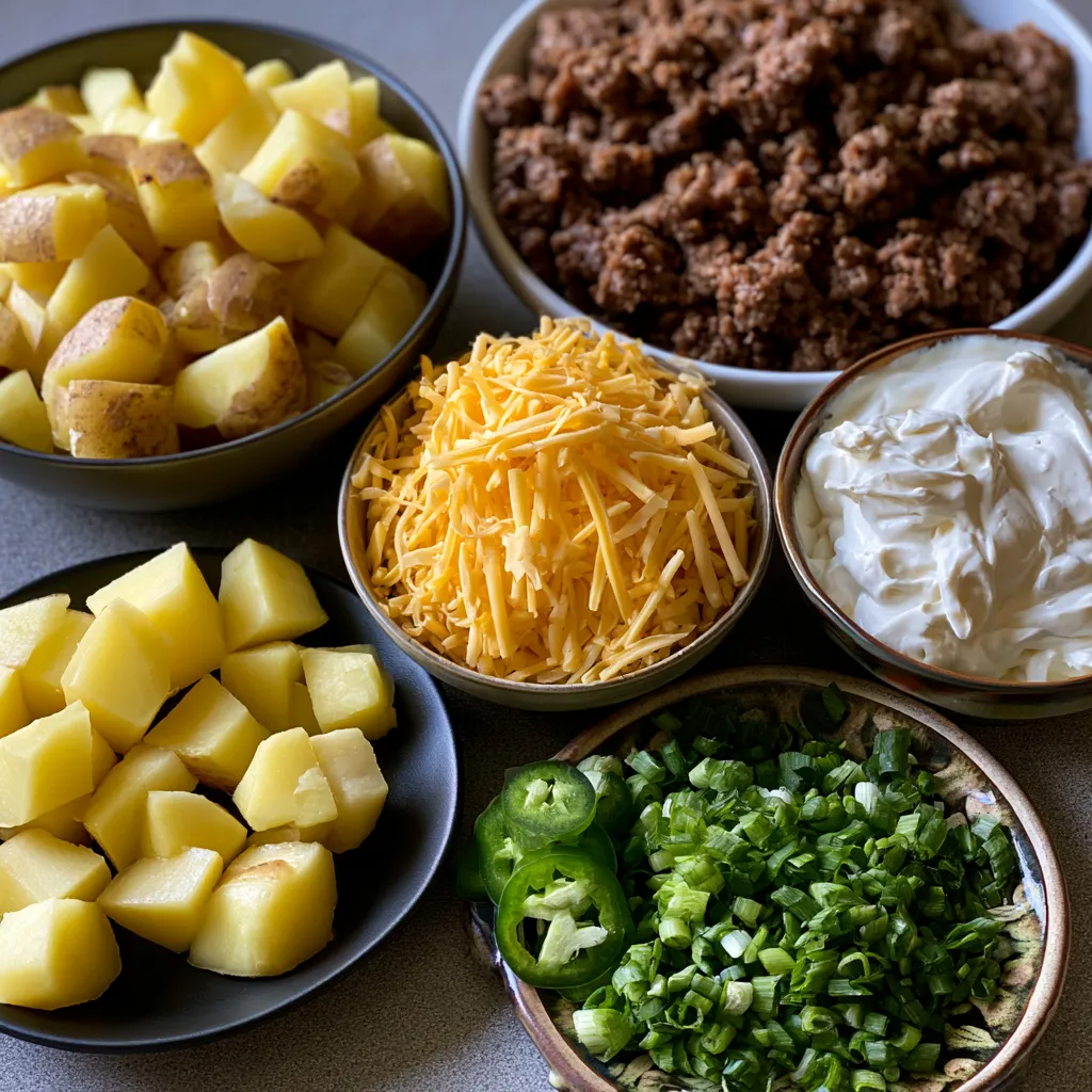 cheesy taco potatoes