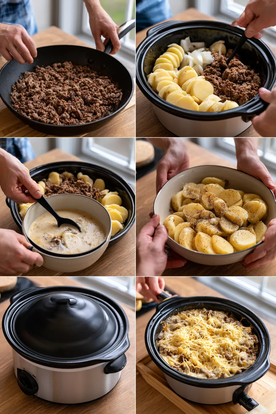 crockpot hamburger potato casserole