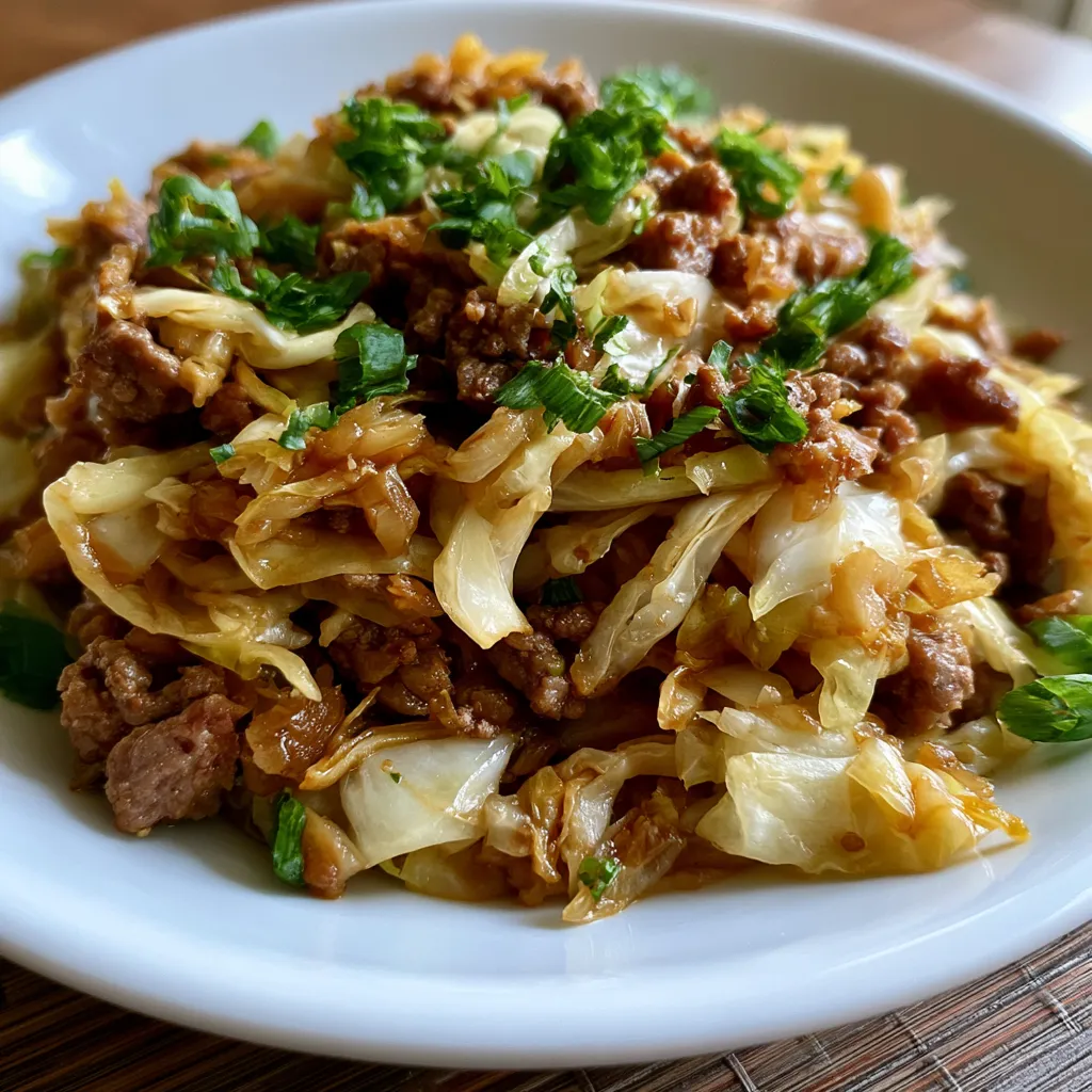 low carb mongolian beef and cabbage