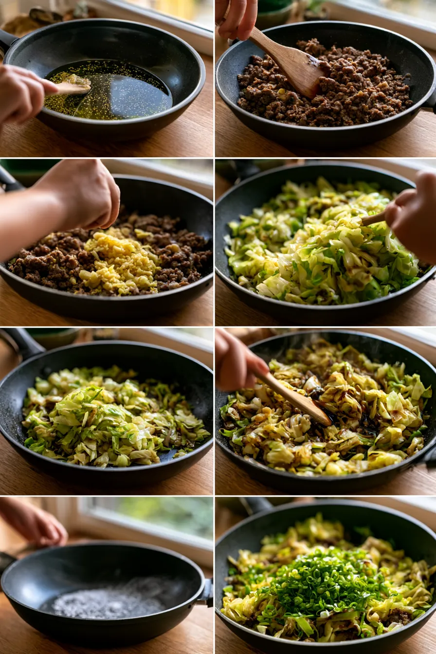 low carb mongolian beef and cabbage