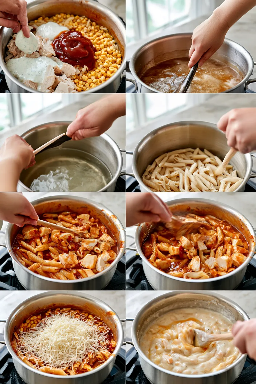 bbq ranch chicken pasta