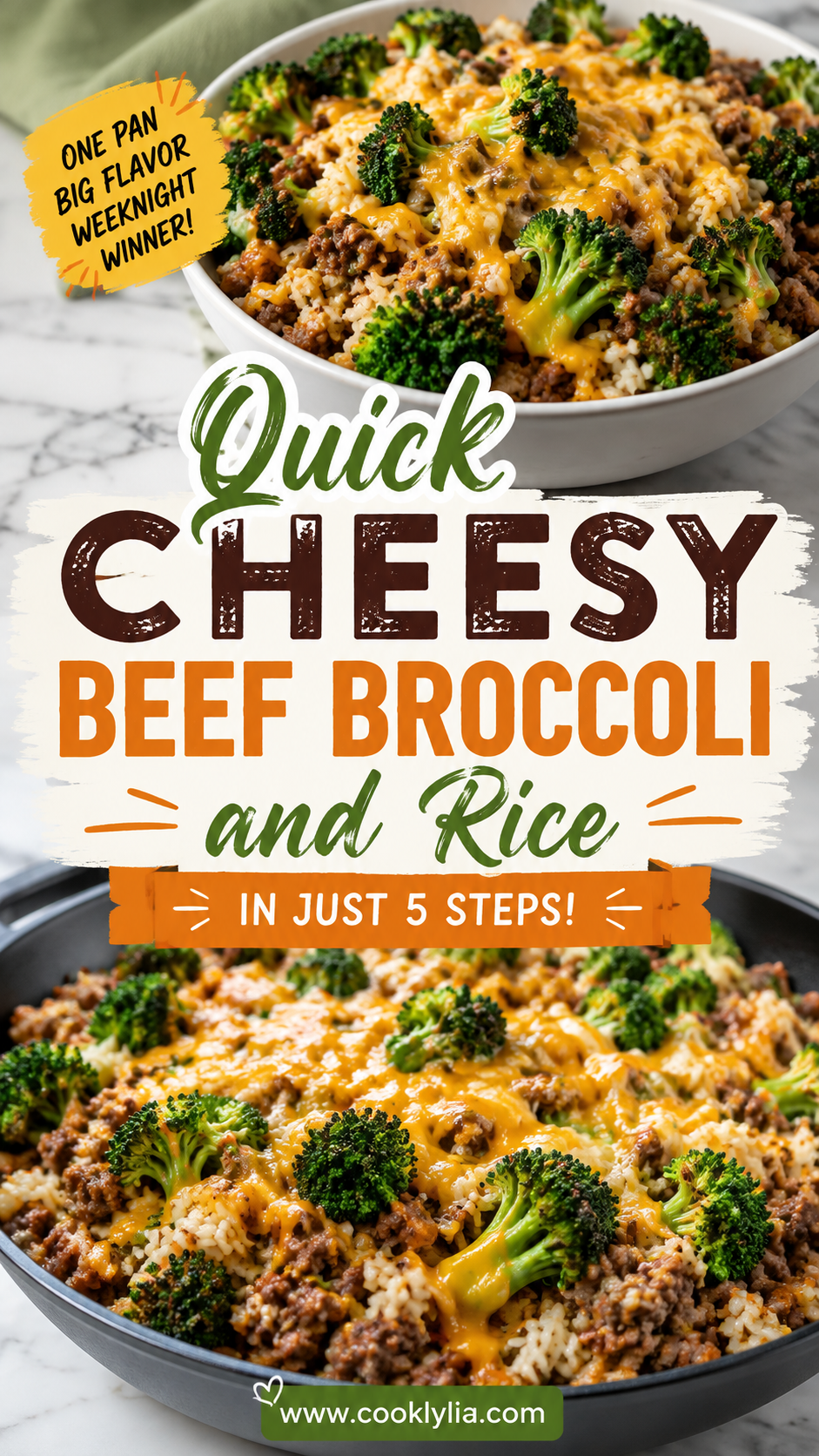 cheesy beef broccoli and rice skillet