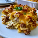 creamy ground beef casserole with cream cheese