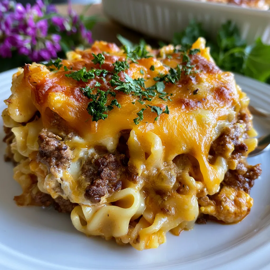 creamy ground beef casserole with cream cheese