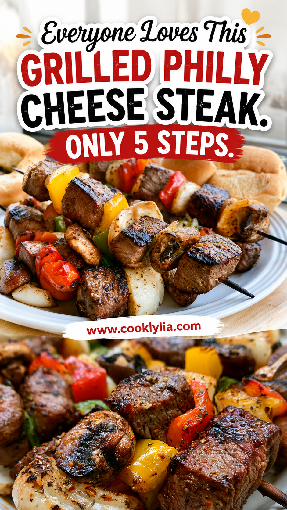 grilled philly cheese steak kabobs