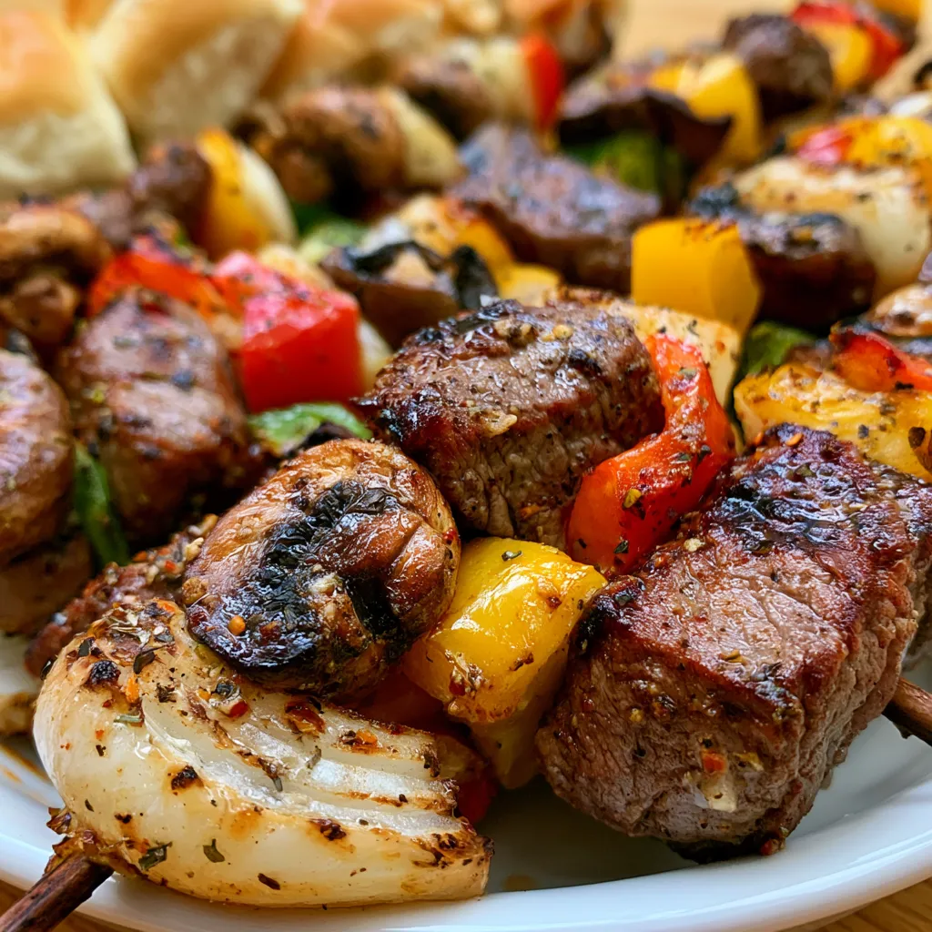 grilled philly cheese steak kabobs