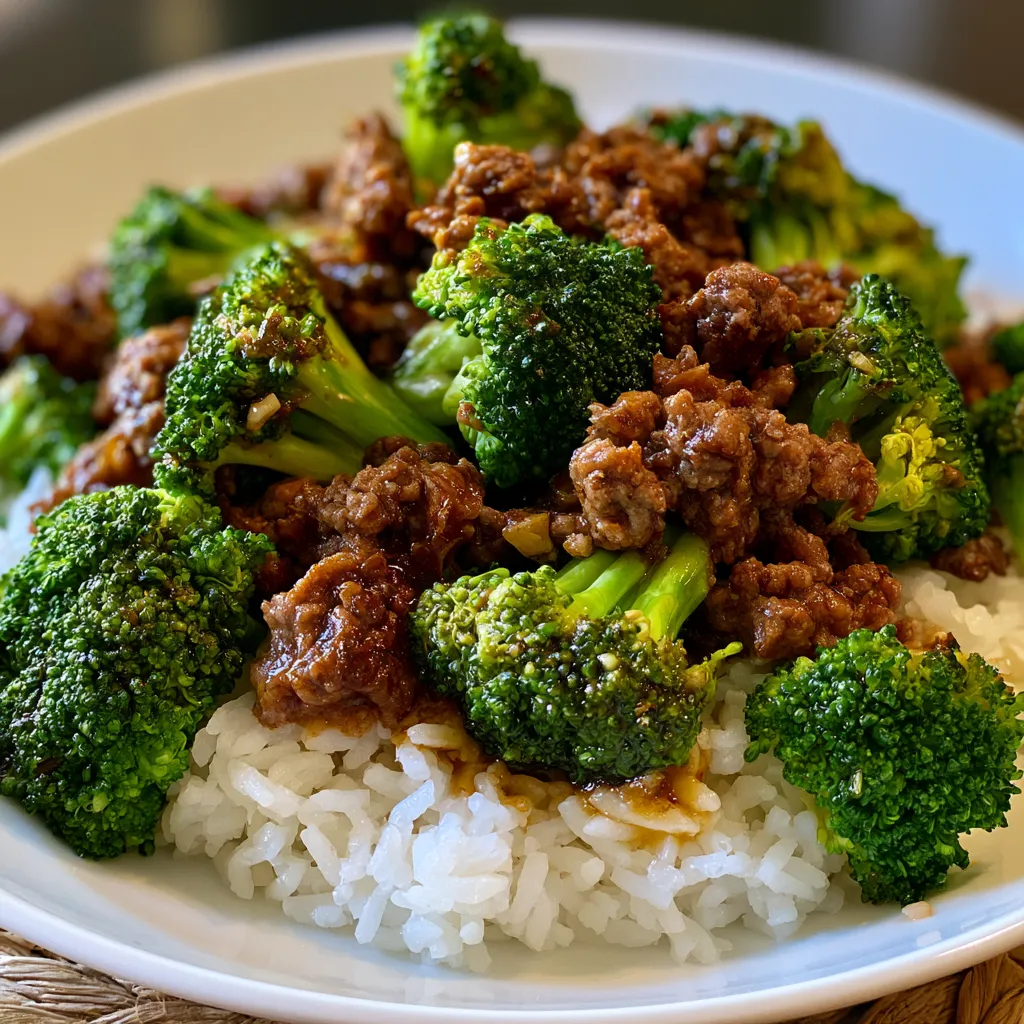 ground beef and broccoli