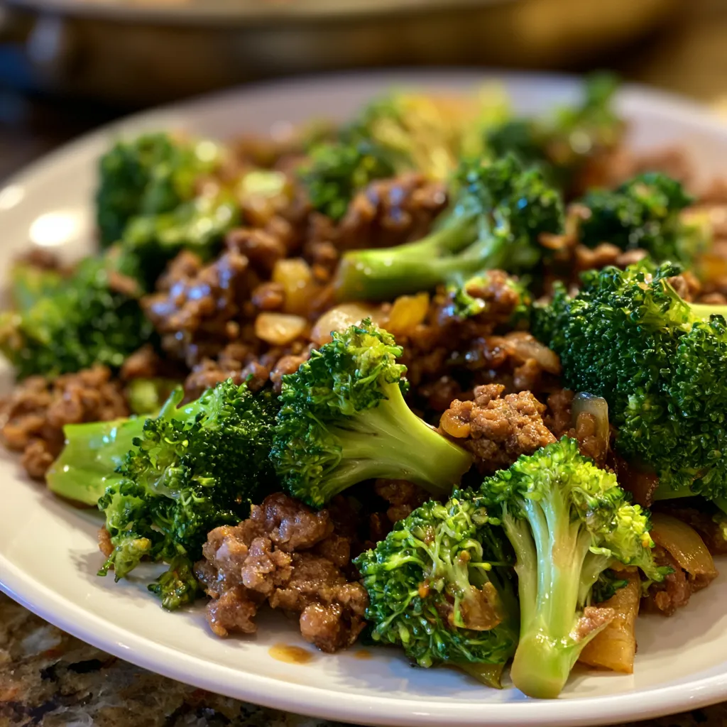 ground beef and broccoli