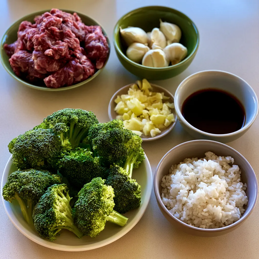 ground beef and broccoli