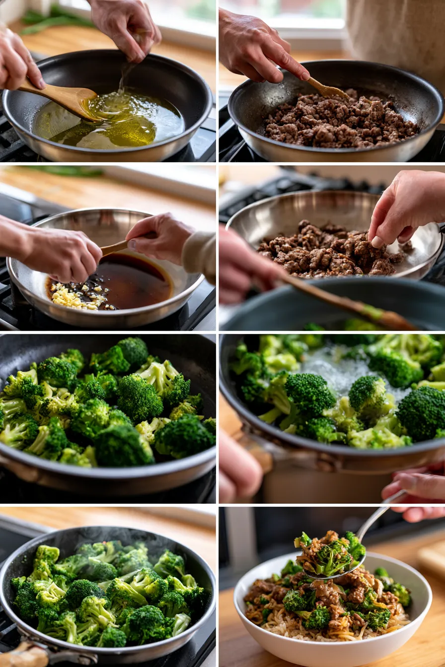 ground beef and broccoli