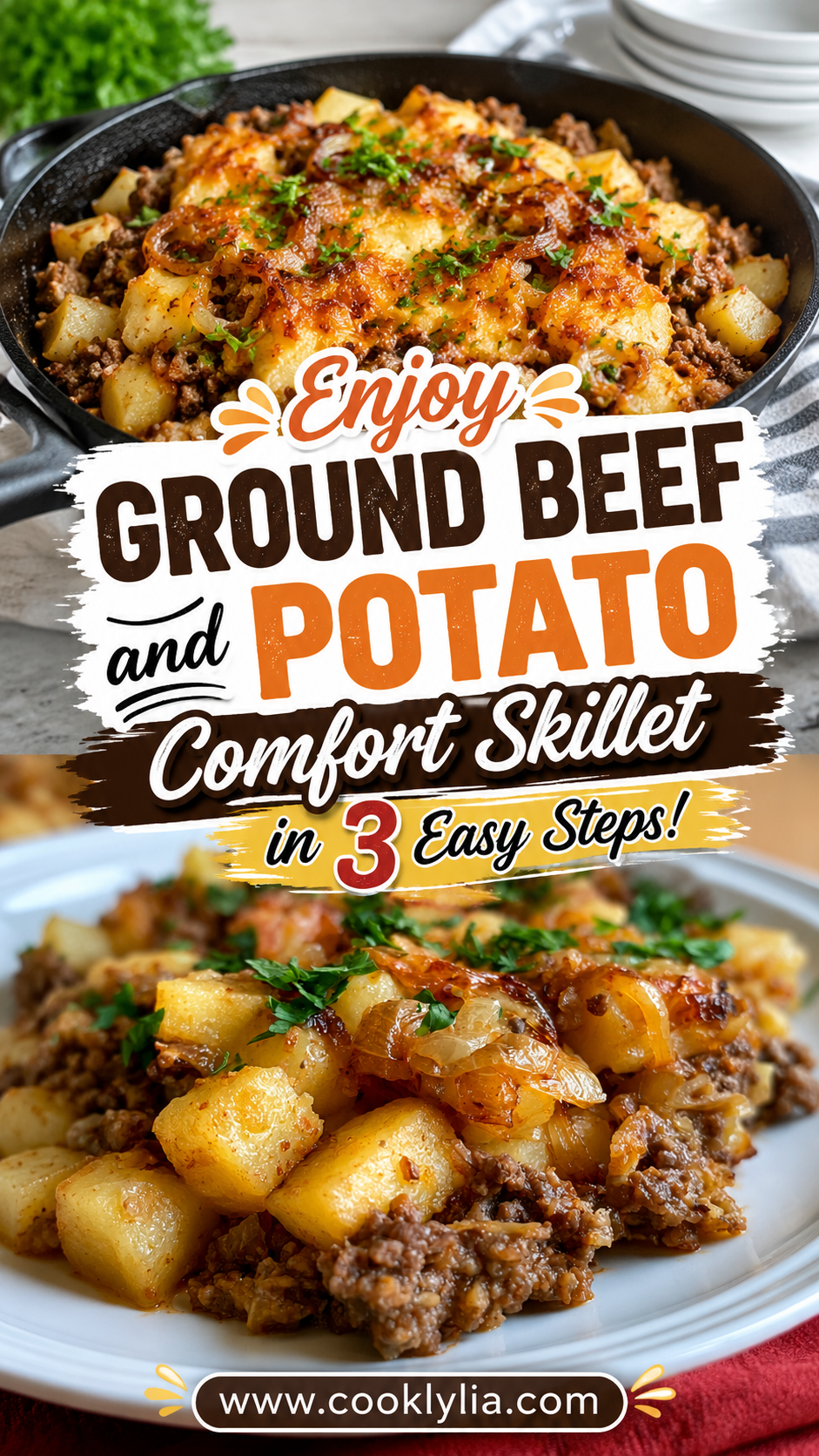 ground beef and potato comfort skillet