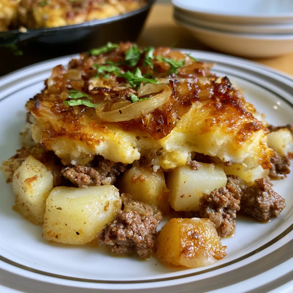 ground beef and potato comfort skillet