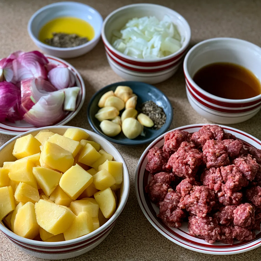 ground beef and potato comfort skillet