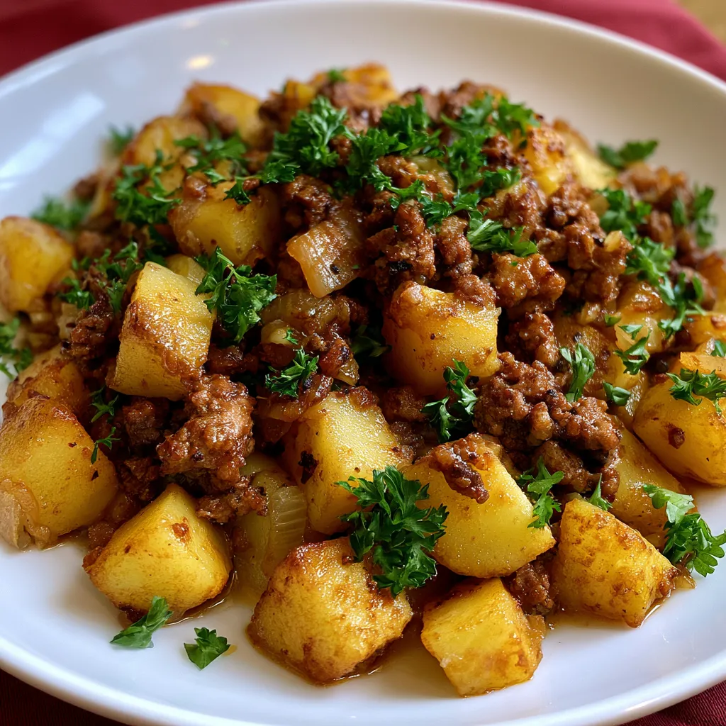 ground beef and potatoes skillet
