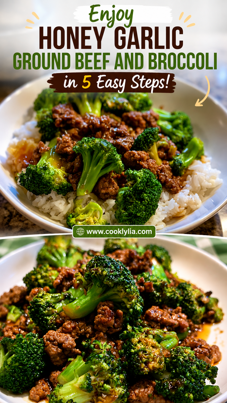 honey garlic ground beef and broccoli