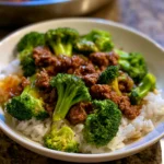 honey garlic ground beef and broccoli