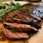 juicy grilled flank steak
