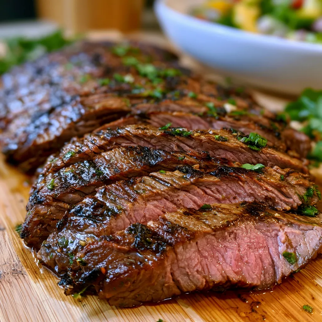juicy grilled flank steak