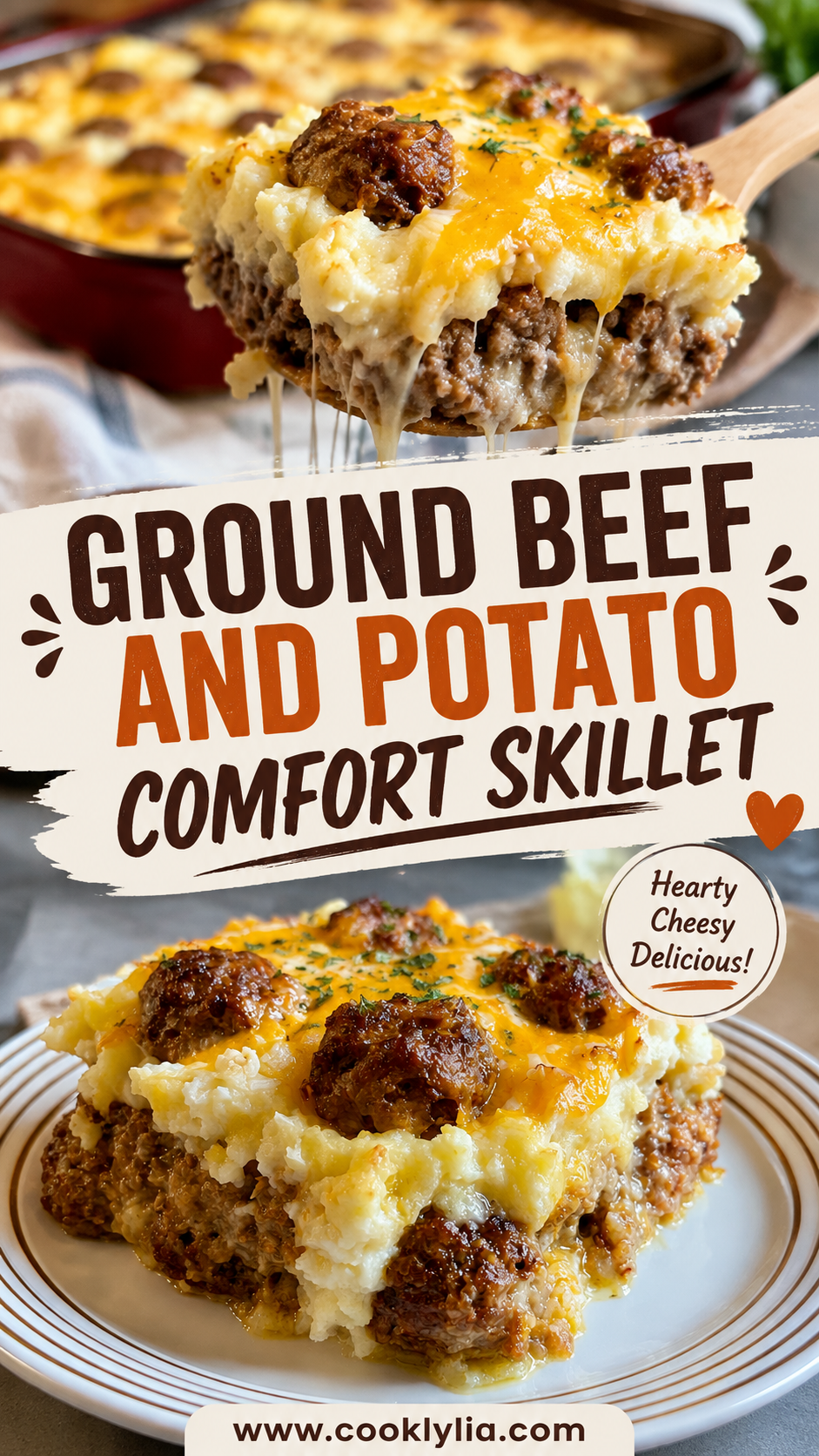 meatball and mashed potato bake