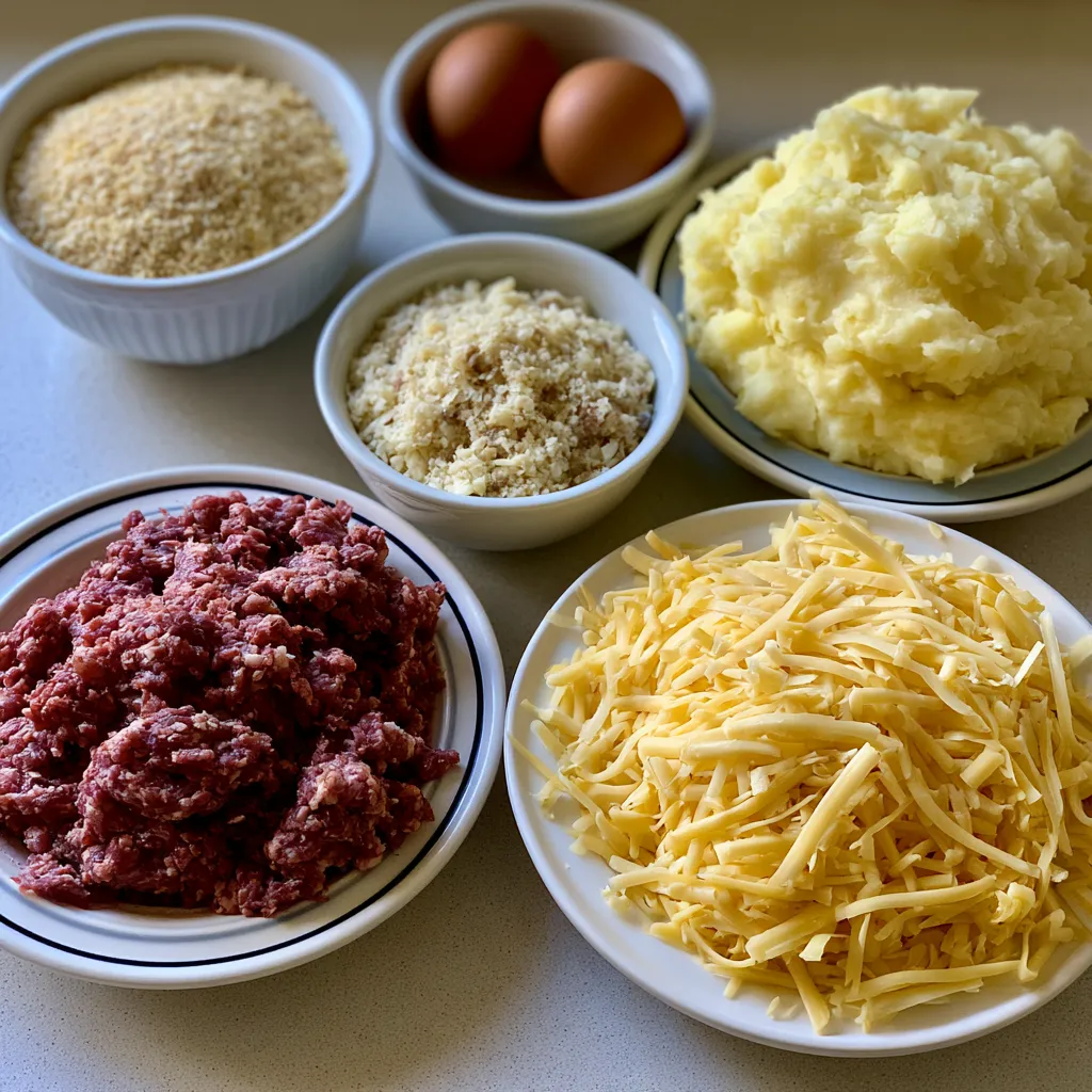 meatball and mashed potato bake