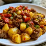 mexican ground beef and potato skillet