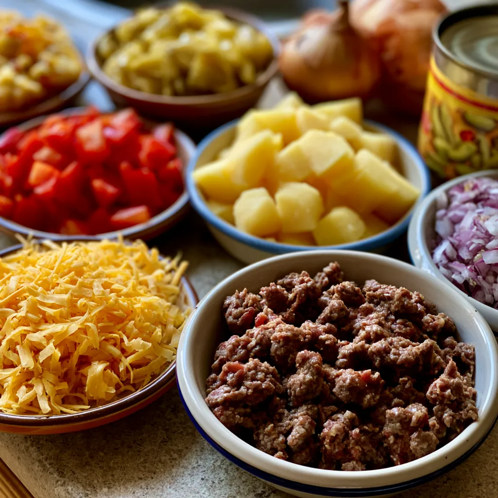 mexican ground beef and potato skillet