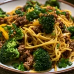 mongolian ground beef noodles