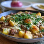 one-pan creamy meat & potato skillet