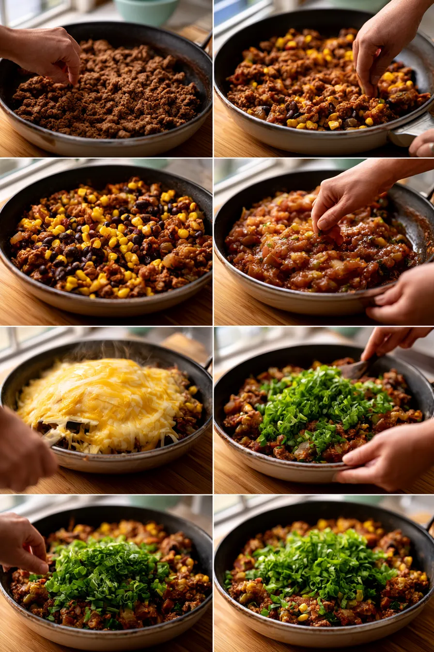 one pan taco skillet