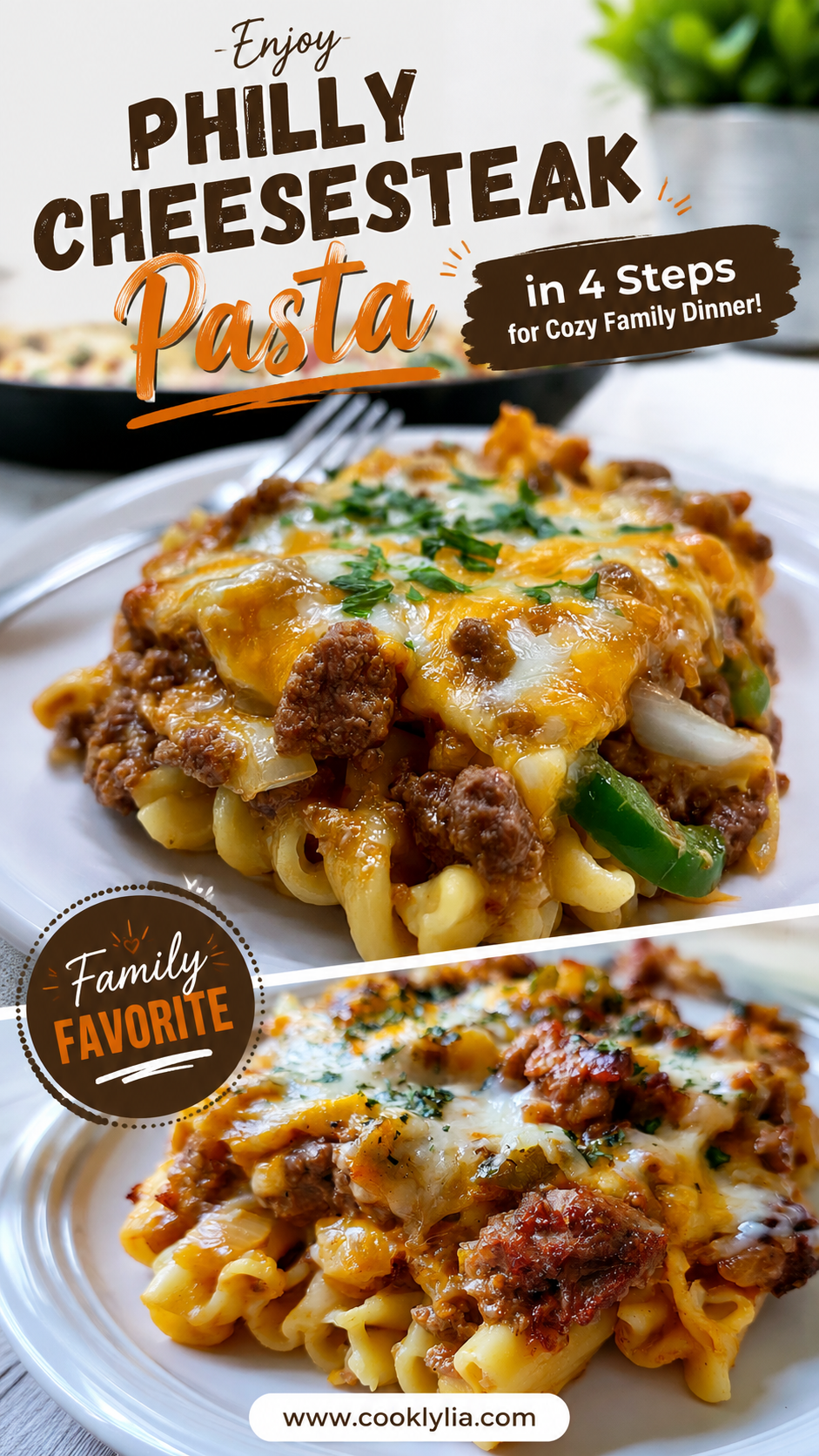 philly cheesesteak pasta