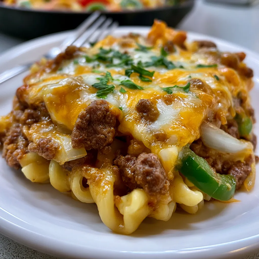 philly cheesesteak pasta