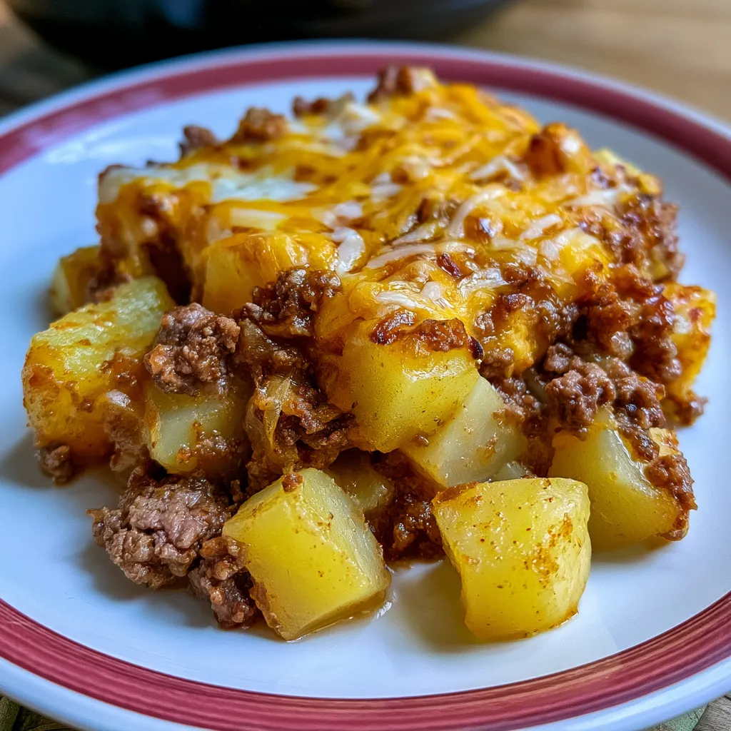 slow cooker cowboy potato casserole