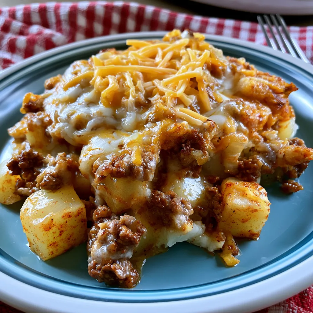slow cooker cowboy potato casserole